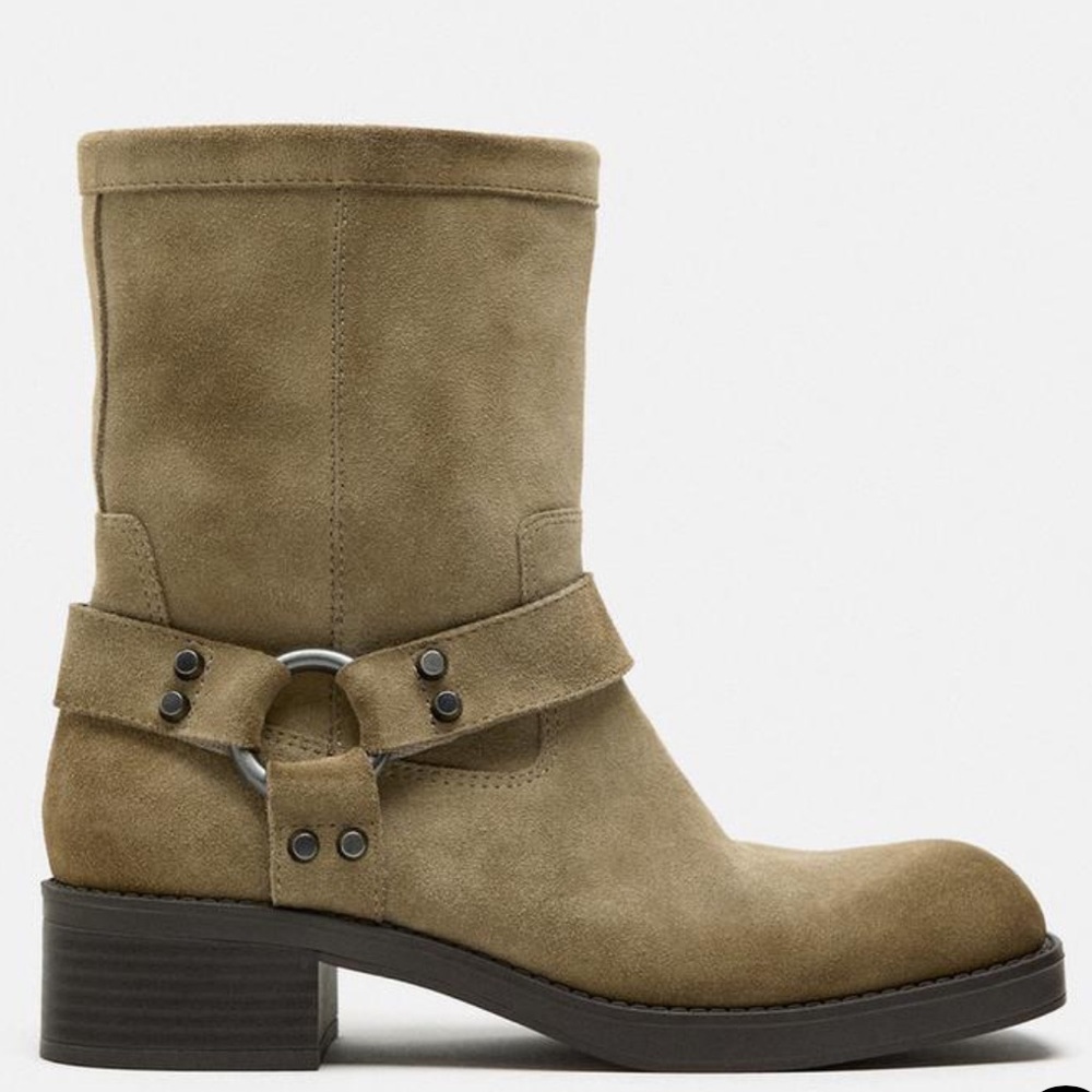ZARA! Suede Biker Boots